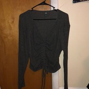 Long sleeve cropped blouse